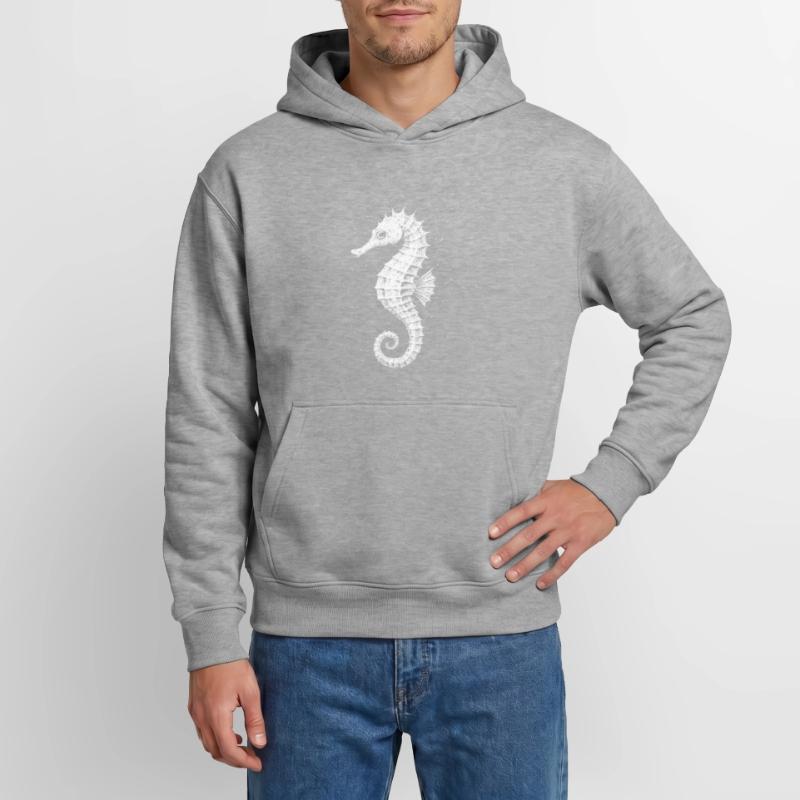 Seepferdchen Relaxed Unisex Organic Hoodie – von SPREAD
