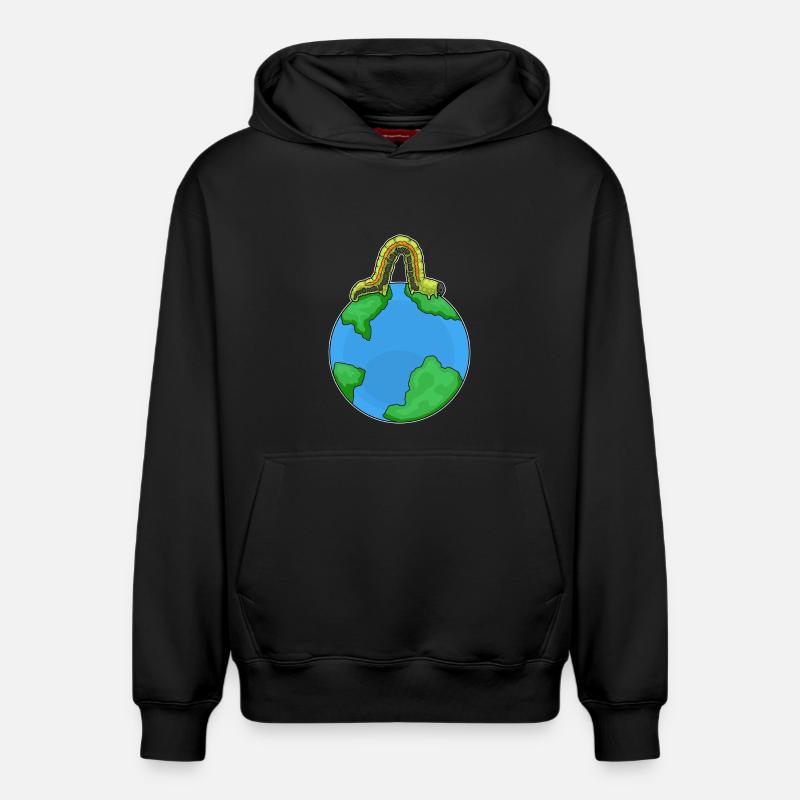 Chenille Terre - Sweat à capuche unisexe décontracté en coton biologique – de SPREAD - noir