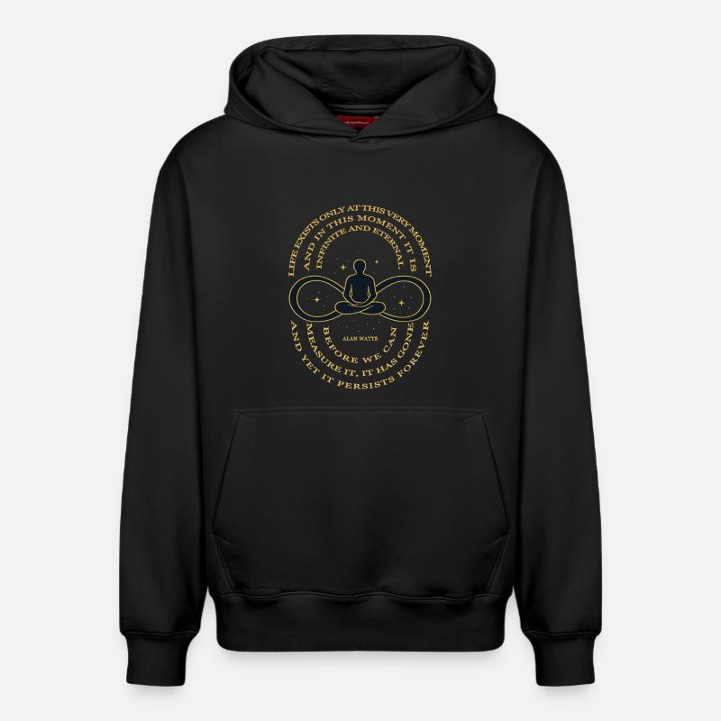 T-shirt Alan Watts Time Infinity - Sweat à capuche unisexe décontracté en coton biologique – de SPREAD - noir