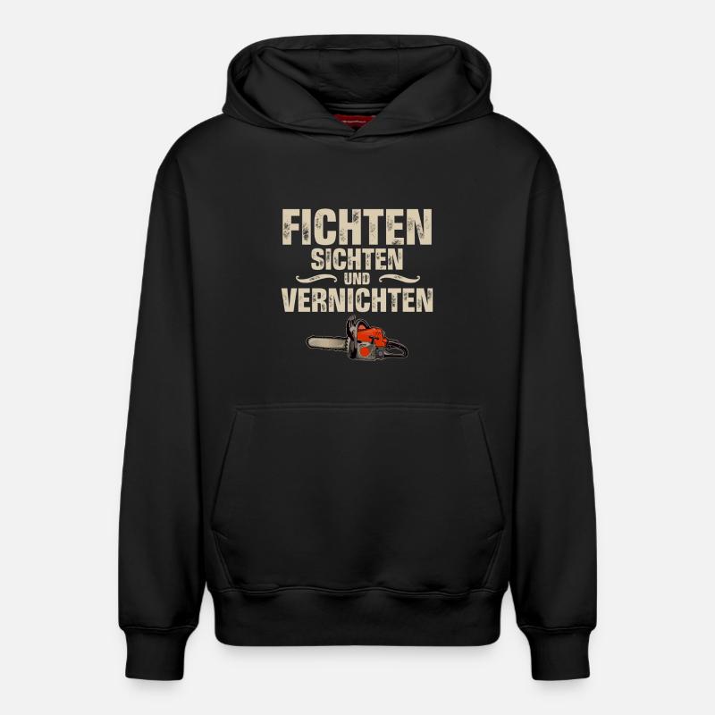 bûcheron - Sweat à capuche unisexe décontracté en coton biologique – de SPREAD - noir