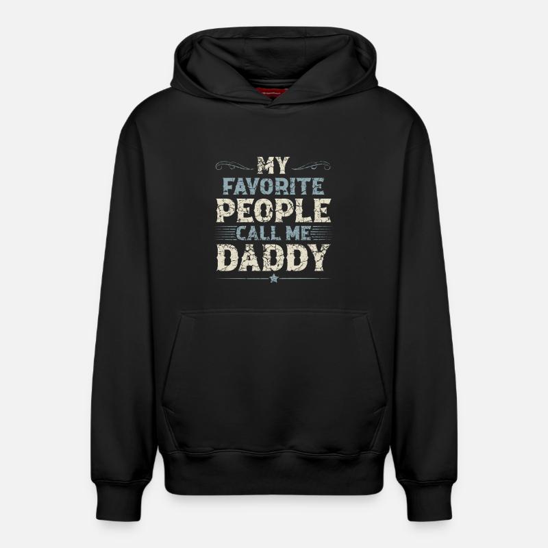 papa père - Sweat à capuche unisexe décontracté en coton biologique – de SPREAD - noir