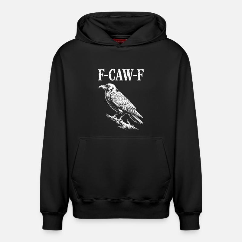 F-Caw-F Meme Crow - Sweat à capuche unisexe décontracté en coton biologique – de SPREAD - noir