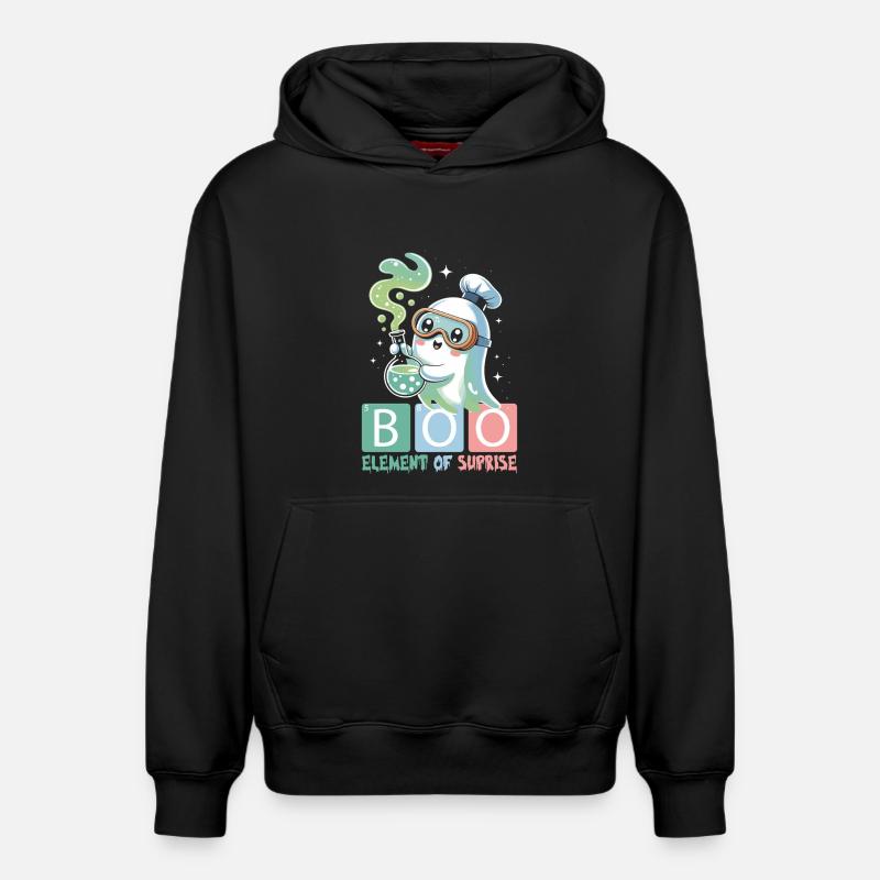 Fantôme mignon Halloween Automne - Sweat à capuche unisexe décontracté en coton biologique – de SPREAD - noir