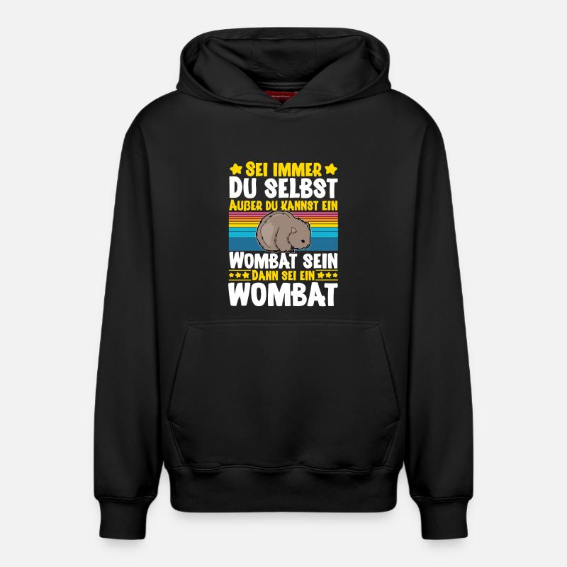 Wombat - Sweat à capuche unisexe décontracté en coton biologique – de SPREAD - noir