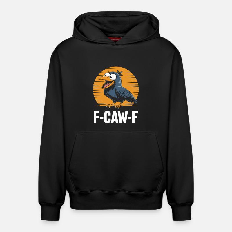 F-Caw-F Meme Crow - Sweat à capuche unisexe décontracté en coton biologique – de SPREAD - noir