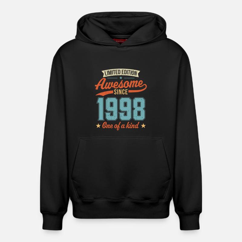 Génial depuis 1998 - Sweat à capuche unisexe décontracté en coton biologique – de SPREAD - noir