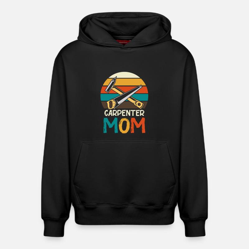 Schreiner Mutter Retro Werkzeug - Relaxed Unisex Organic Hoodie – von SPREAD - Schwarz