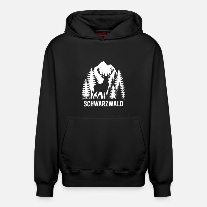 Forêt-Noire - Sweat à capuche unisexe décontracté en coton biologique – de SPREAD - noir