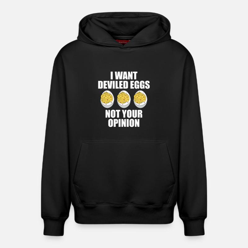 Gefüllte Eier - Relaxed Unisex Organic Hoodie – von SPREAD - Schwarz