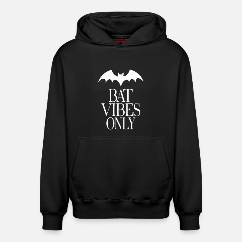 Fledermaus-Vibes Only – Goth-Statement - Relaxed Unisex Organic Hoodie – von SPREAD - Schwarz