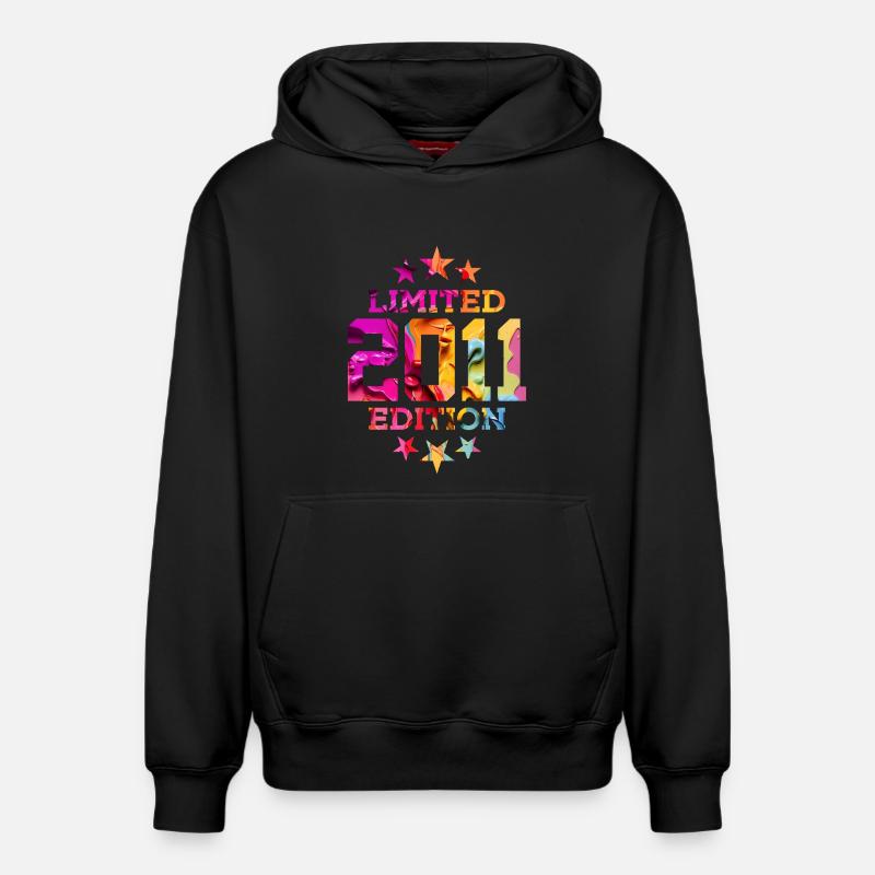 ÉDITION LIMITÉE 2011 15E ANNIVERSAIRE - Sweat à capuche unisexe décontracté en coton biologique – de SPREAD - noir