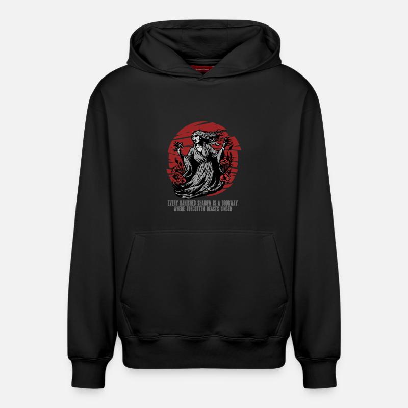 Banshee Mythological Creatures - Relaxed Unisex Organic Hoodie – by SPREAD - black