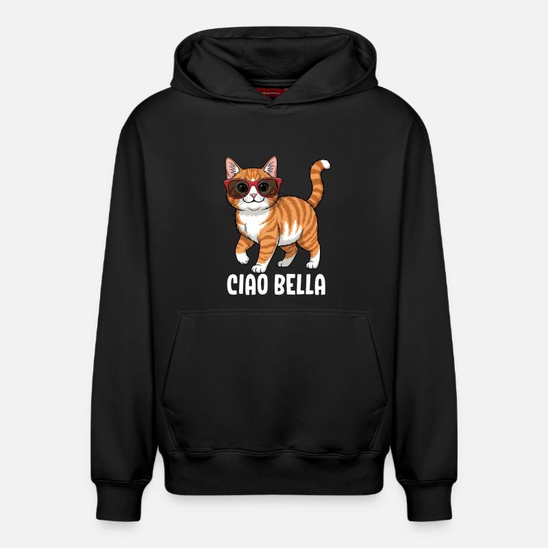 Ciao Bella - Sweat à capuche unisexe décontracté en coton biologique – de SPREAD - noir