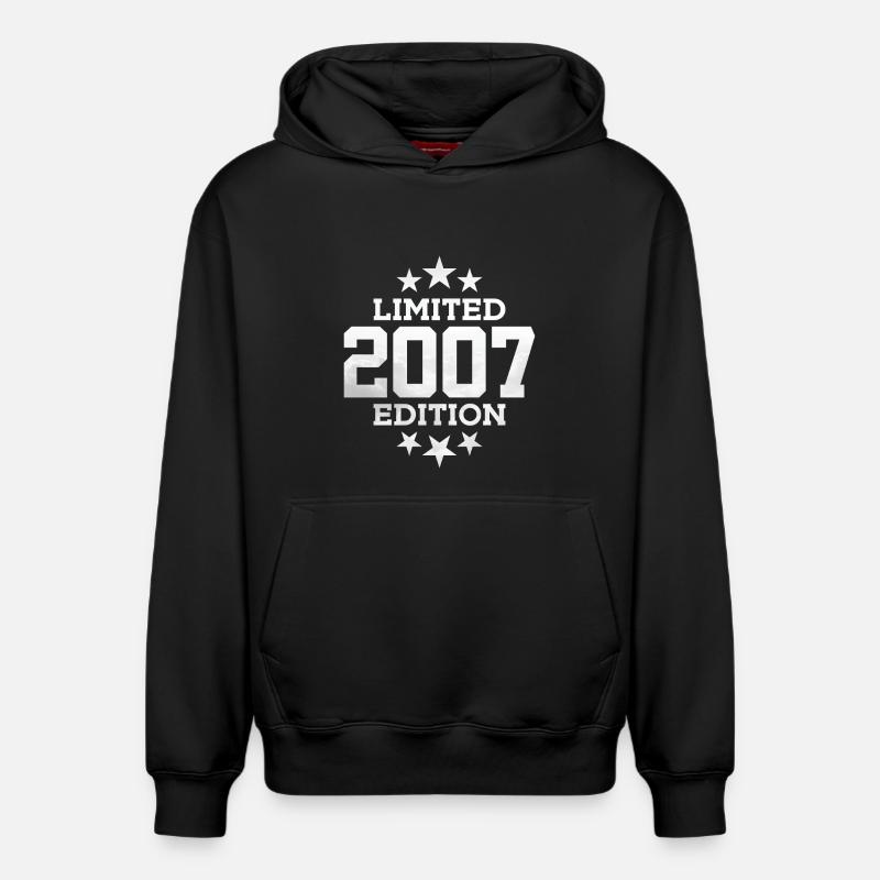 ÉDITION LIMITÉE 2007 19E ANNIVERSAIRE - Sweat à capuche unisexe décontracté en coton biologique – de SPREAD - noir