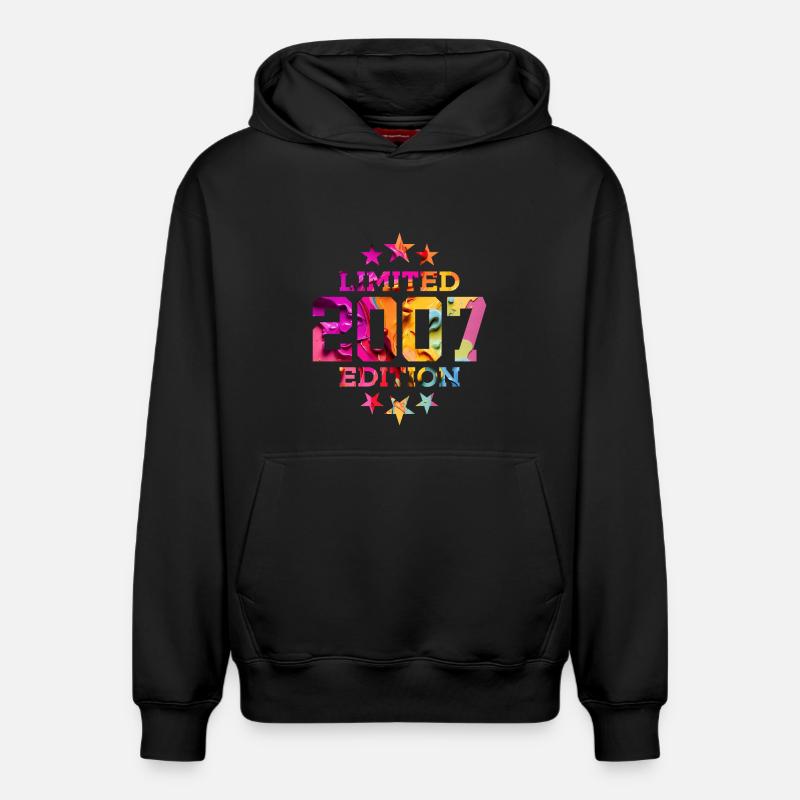 ÉDITION LIMITÉE 2007 19E ANNIVERSAIRE - Sweat à capuche unisexe décontracté en coton biologique – de SPREAD - noir