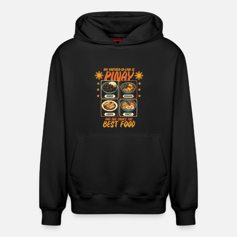 Pinay Schwiegermutter Philippinisch - Relaxed Unisex Organic Hoodie – von SPREAD - Schwarz