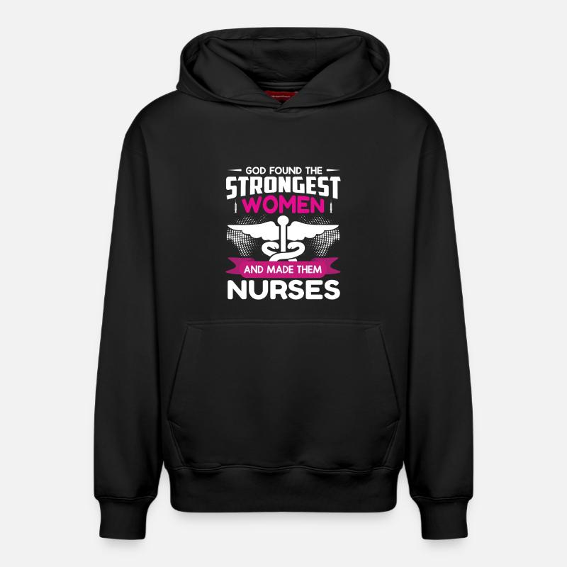 infirmier - Sweat à capuche unisexe décontracté en coton biologique – de SPREAD - noir