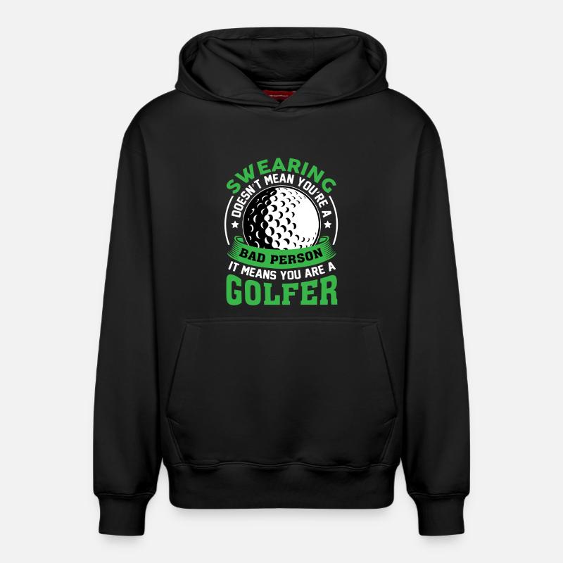 golfe - Sweat à capuche unisexe décontracté en coton biologique – de SPREAD - noir