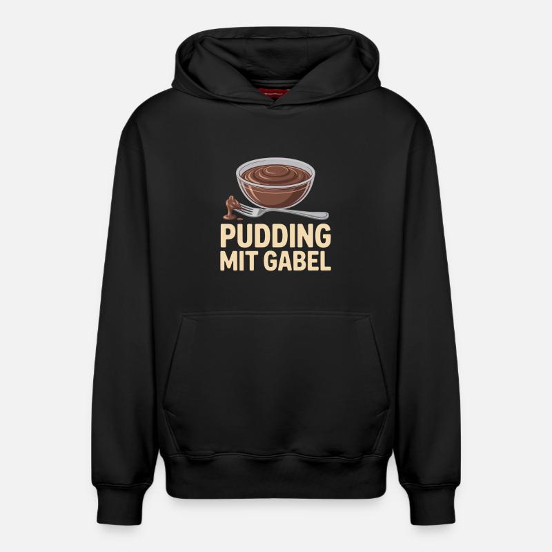 Pudding à la fourchette - Sweat à capuche unisexe décontracté en coton biologique – de SPREAD - noir