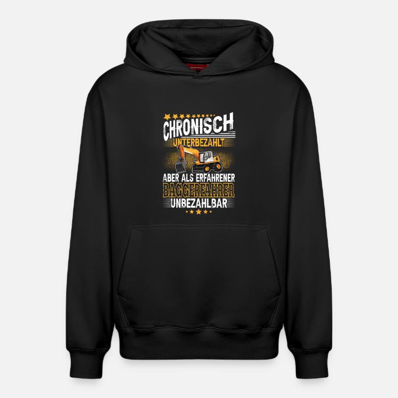 Baggerfahrer - Relaxed Unisex Organic Hoodie – von SPREAD - Schwarz