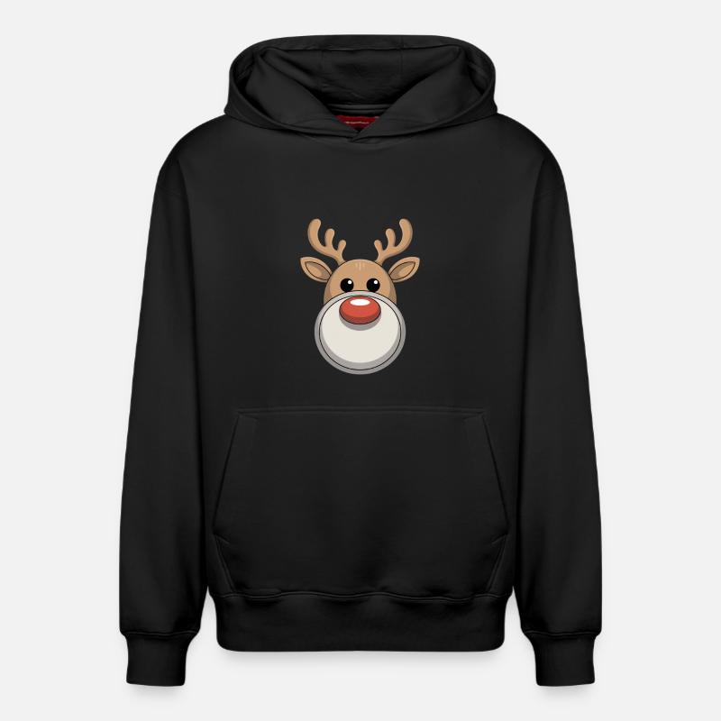 Renne Noël laid - Sweat à capuche unisexe décontracté en coton biologique – de SPREAD - noir
