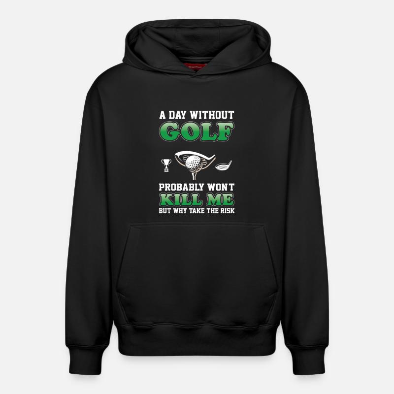 golfe - Sweat à capuche unisexe décontracté en coton biologique – de SPREAD - noir