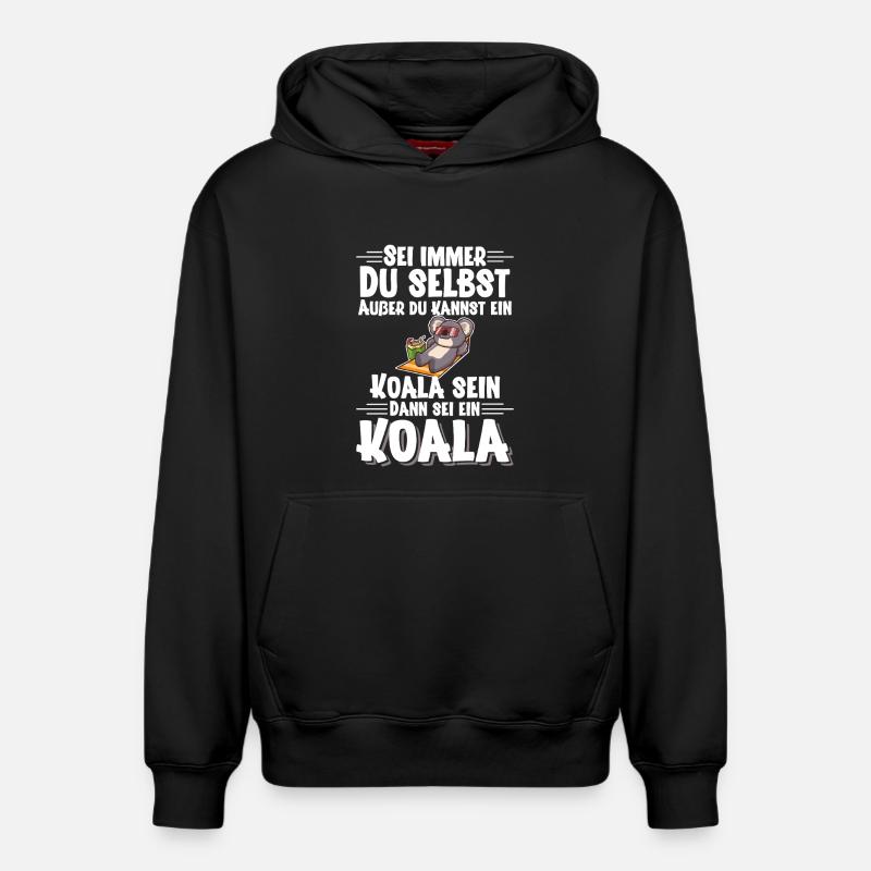 Koala - Sweat à capuche unisexe décontracté en coton biologique – de SPREAD - noir