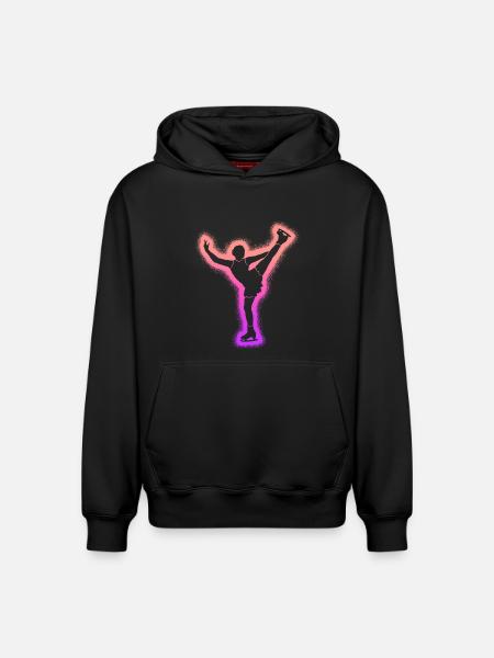 Eiskunstläuferin Eislaufen Mädchen Eiskunstlauf - Relaxed Unisex Organic Hoodie – by SPREAD - black