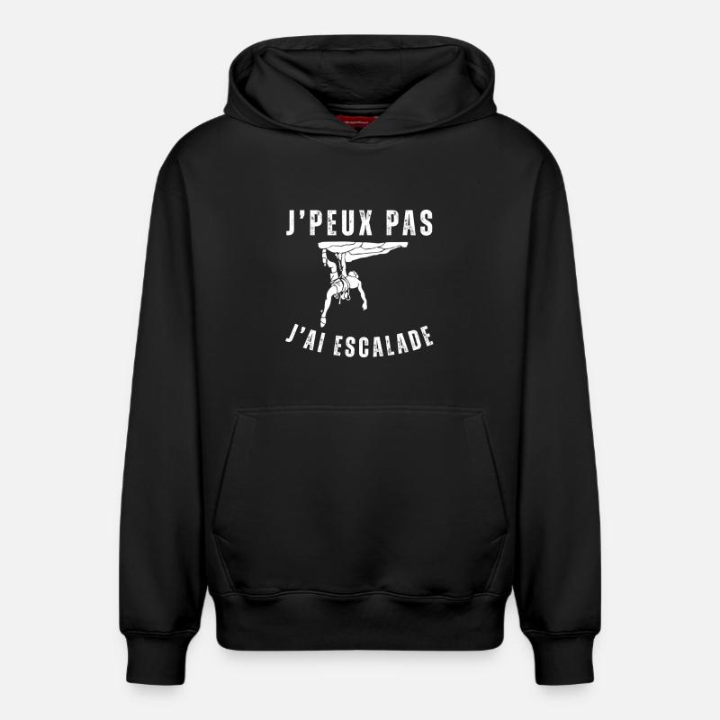 J'peux pas j'ai escalade - Sweat à capuche unisexe décontracté en coton biologique – de SPREAD - noir