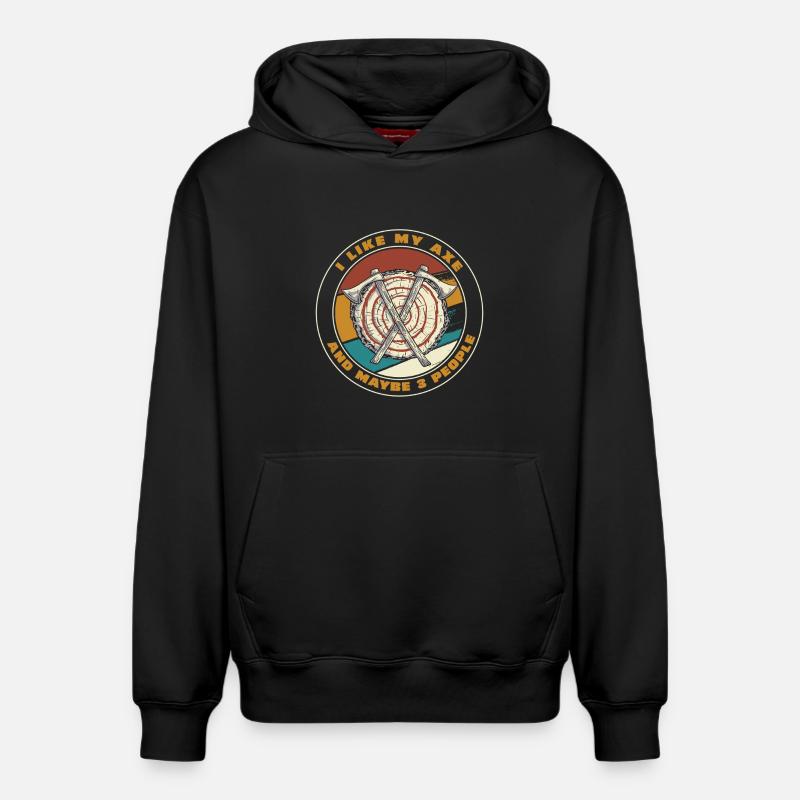 Patch rétro Axe Targets - Sweat à capuche unisexe décontracté en coton biologique – de SPREAD - noir