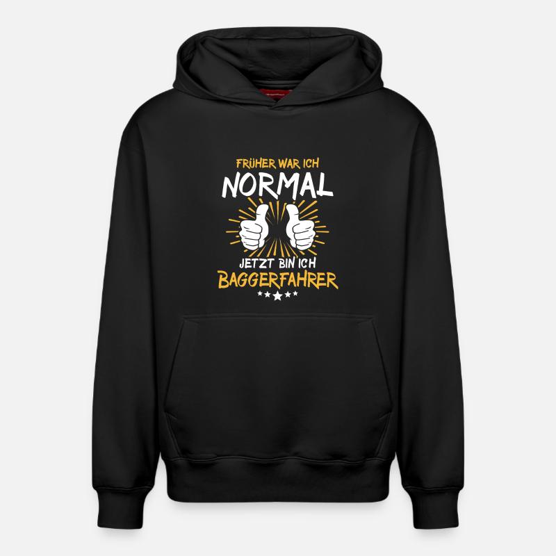 Baggerfahrer Spruch - Relaxed Unisex Organic Hoodie – von SPREAD - Schwarz
