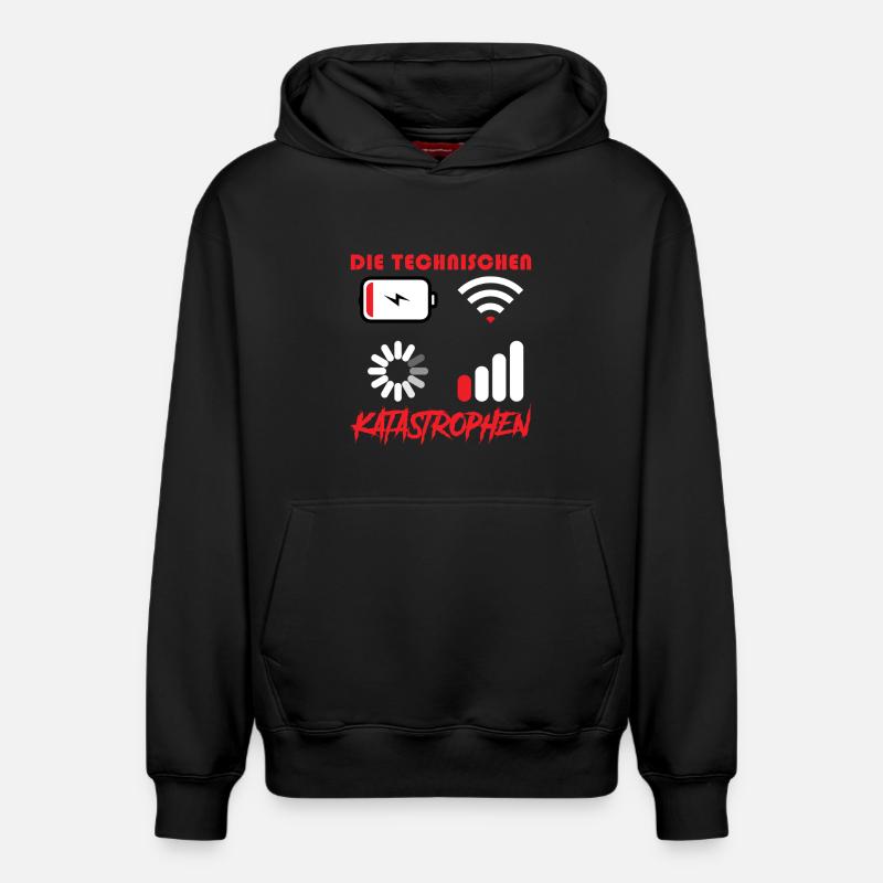 Computer DIE TECHAISCHEN KATASTROPHEN LUSTIG - Relaxed Unisex Organic Hoodie – von SPREAD - Schwarz