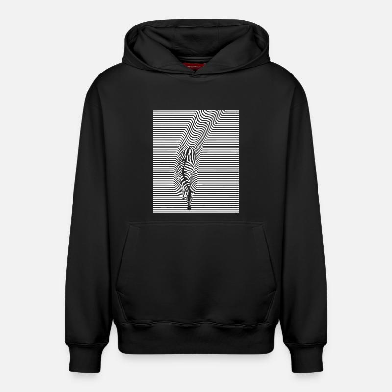 Art du zèbre - Sweat à capuche unisexe décontracté en coton biologique – de SPREAD - noir