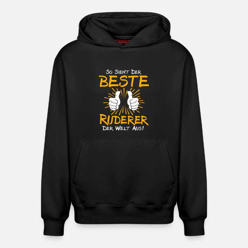 Ruderer Geschenkidee - Relaxed Unisex Organic Hoodie – von SPREAD - Schwarz
