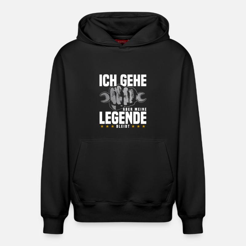 Je prends ma retraite - Sweat à capuche unisexe décontracté en coton biologique – de SPREAD - noir
