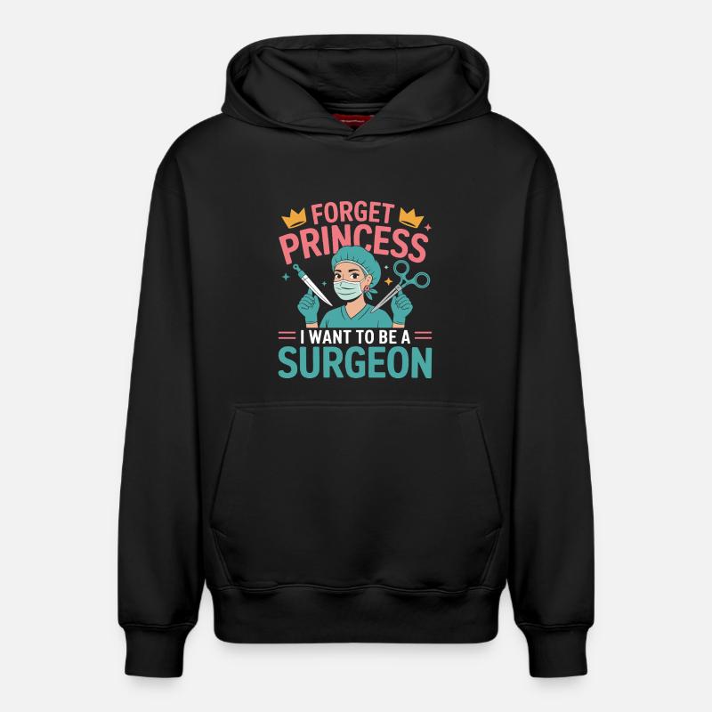 Je veux devenir chirurgien - Sweat à capuche unisexe décontracté en coton biologique – de SPREAD - noir