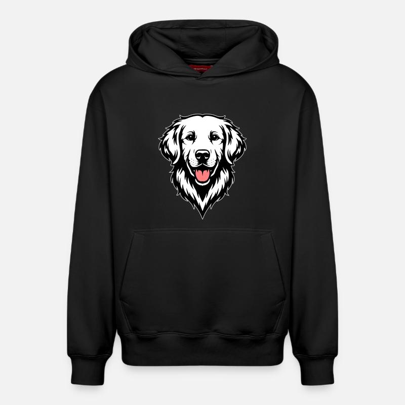 Golden retriever - Sweat à capuche unisexe décontracté en coton biologique – de SPREAD - noir