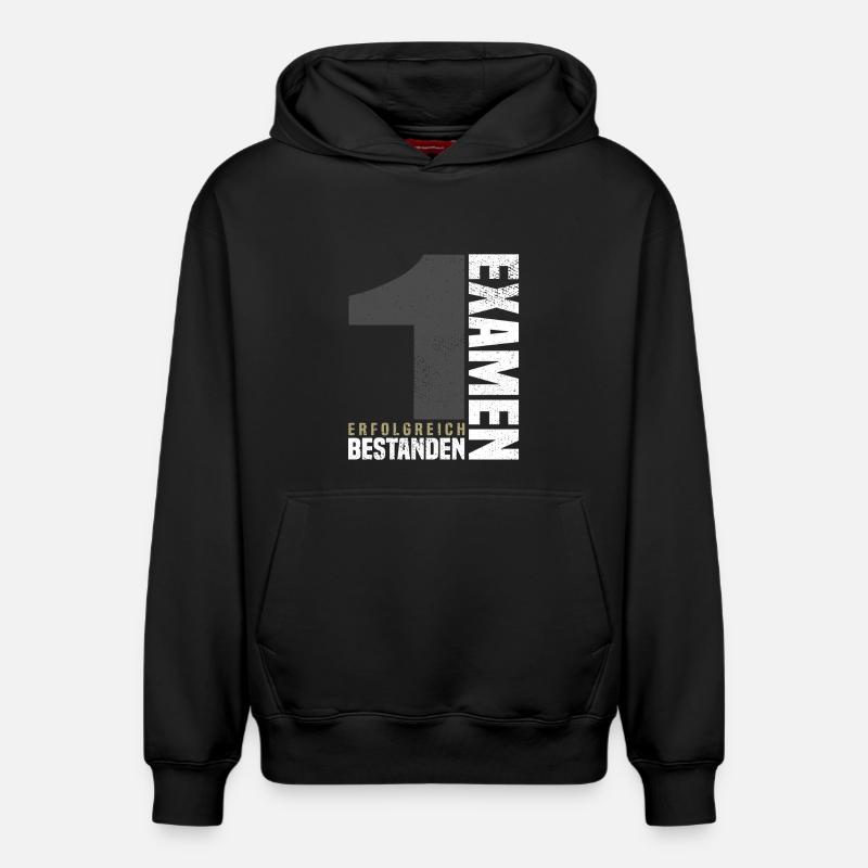 Félicitations pour le premier examen - Sweat à capuche unisexe décontracté en coton biologique – de SPREAD - noir