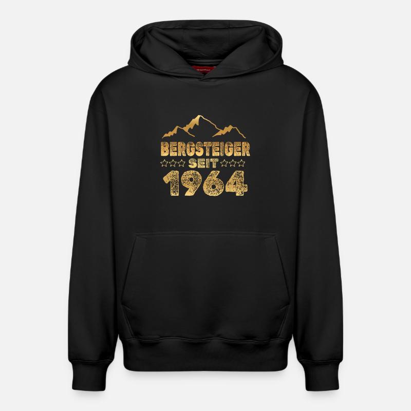 1964 - Sweat à capuche unisexe décontracté en coton biologique – de SPREAD - noir