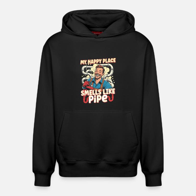 Pipe Layer Pipeline Builder - Relaxed Unisex Organic Hoodie – by SPREAD - black