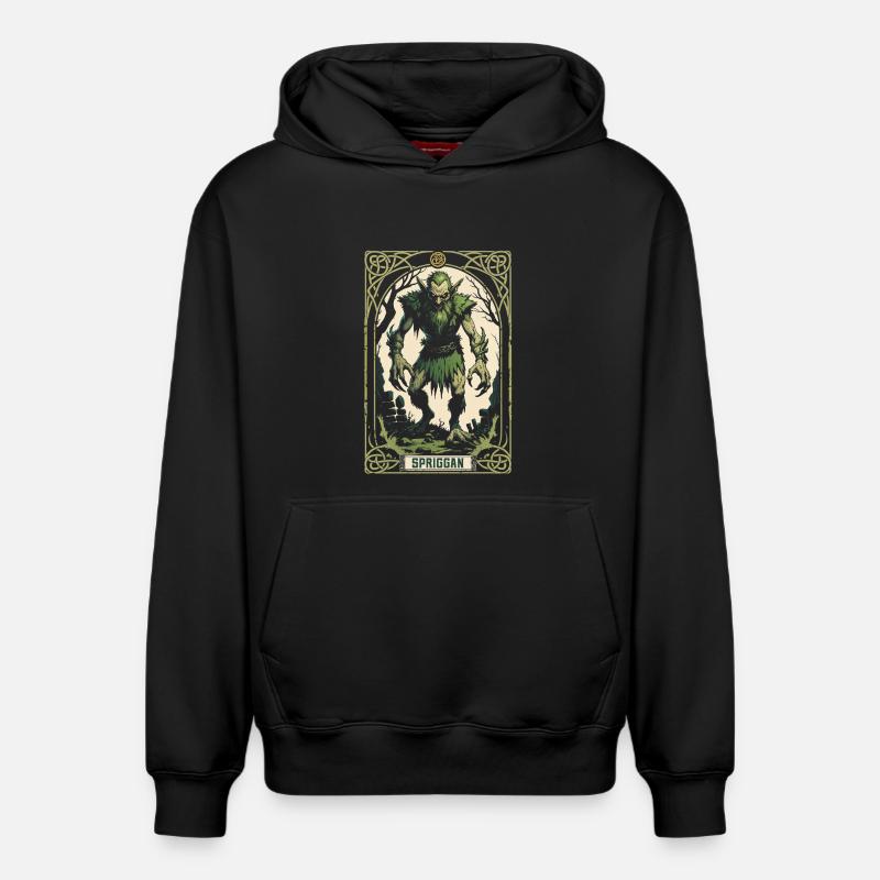 Créatures mythologiques Spriggan - Sweat à capuche unisexe décontracté en coton biologique – de SPREAD - noir