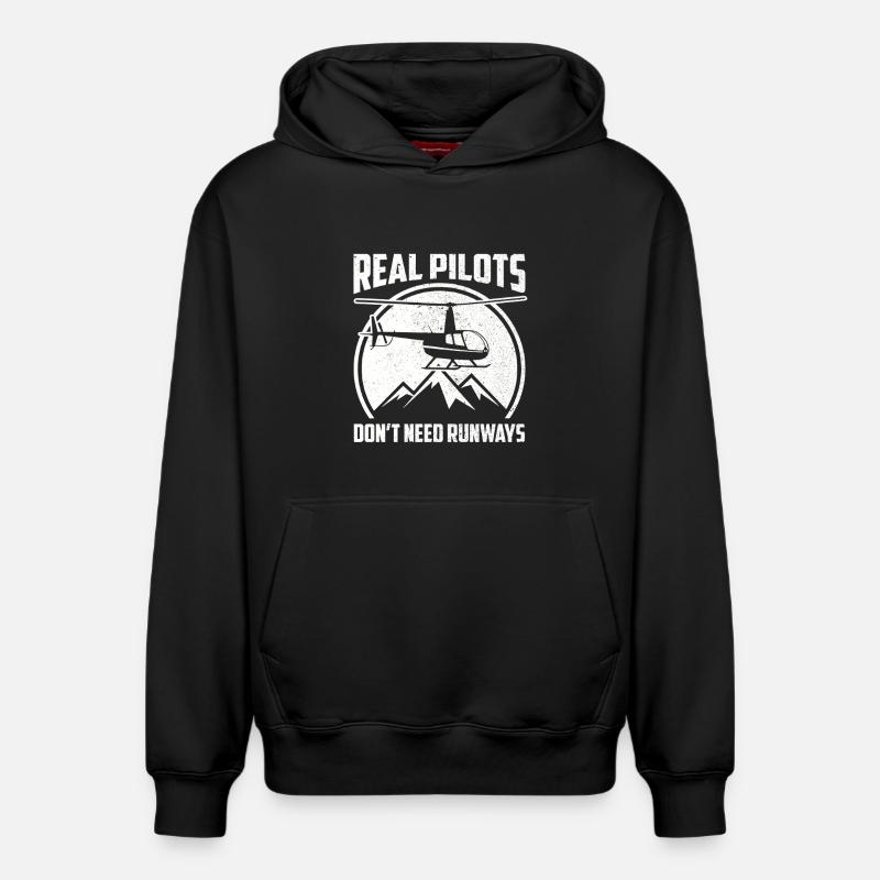 Hubschrauberpilot Helikopterpilot - Relaxed Unisex Organic Hoodie – von SPREAD - Schwarz