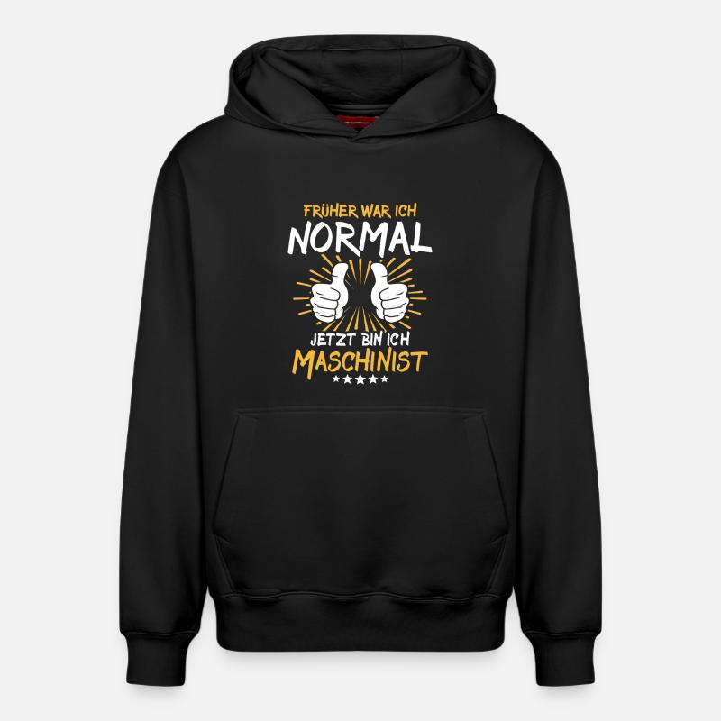 Machiniste Spruch - Sweat à capuche unisexe décontracté en coton biologique – de SPREAD - noir
