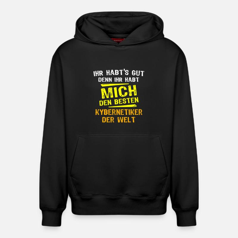 Kybernetiker Geschenk - Relaxed Unisex Organic Hoodie – von SPREAD - Schwarz