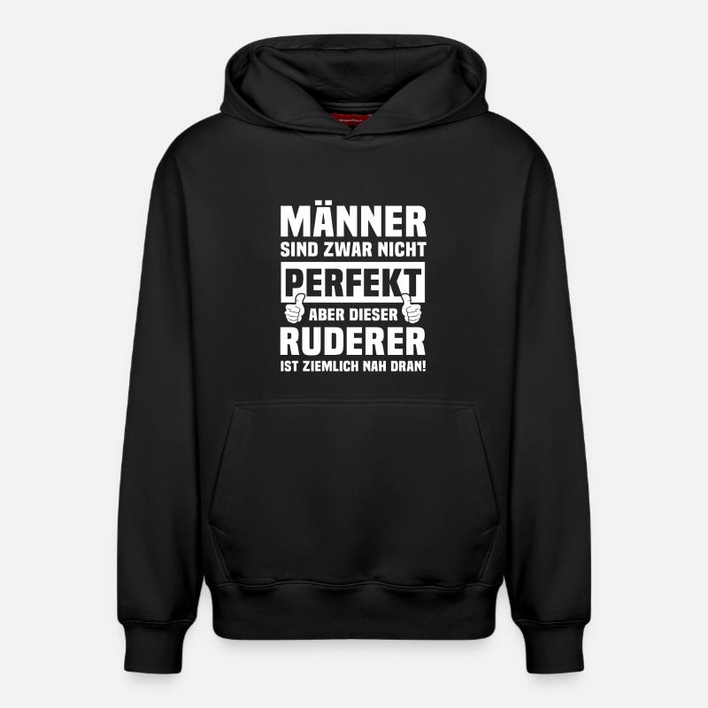 Rameur - Sweat à capuche unisexe décontracté en coton biologique – de SPREAD - noir