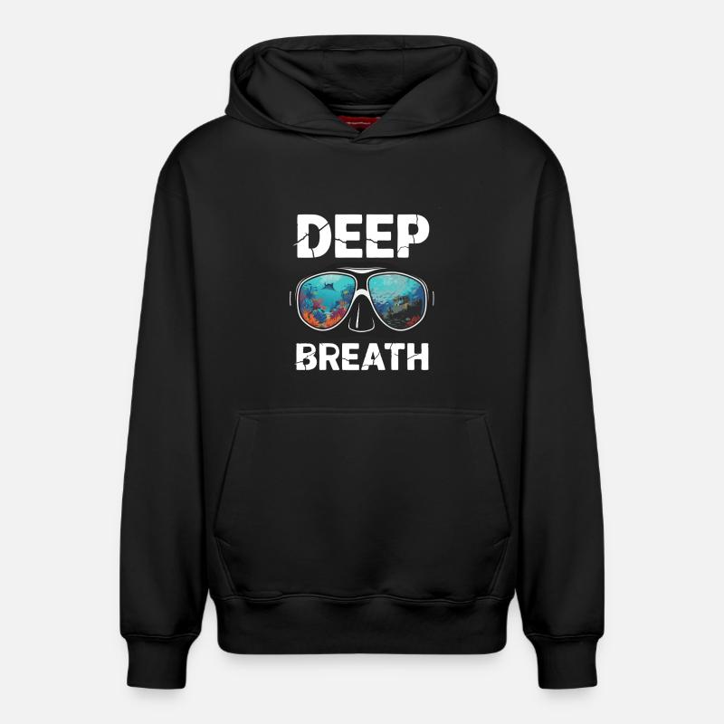 Monde sous-marin des lunettes de plongée - Sweat à capuche unisexe décontracté en coton biologique – de SPREAD - noir