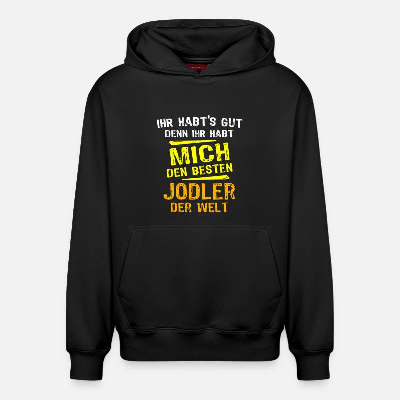 Cadeau de Yodelling - Sweat à capuche unisexe décontracté en coton biologique – de SPREAD - noir