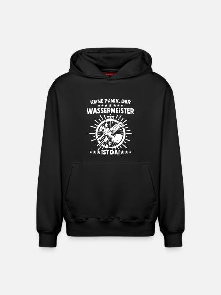 Wassermeister - Relaxed Unisex Organic Hoodie – von SPREAD - Schwarz