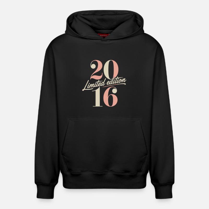 Édition limitée anniversaire 2016 - Sweat à capuche unisexe décontracté en coton biologique – de SPREAD - noir