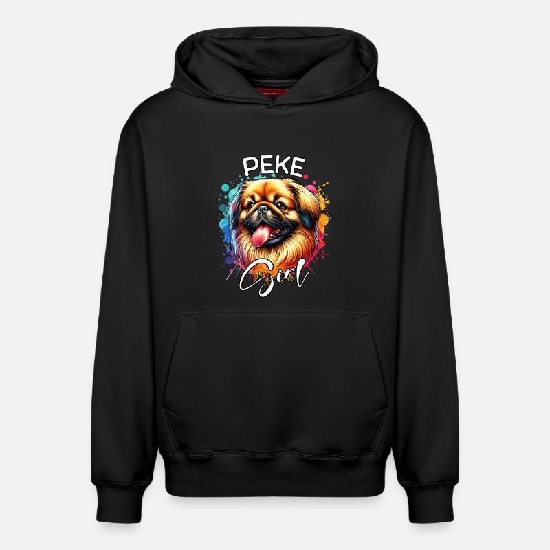 Filles pékinoises - Sweat à capuche unisexe décontracté en coton biologique – de SPREAD - noir